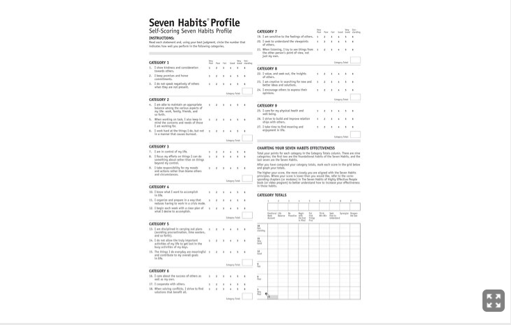 Tool: The 7 Habits Profile Score